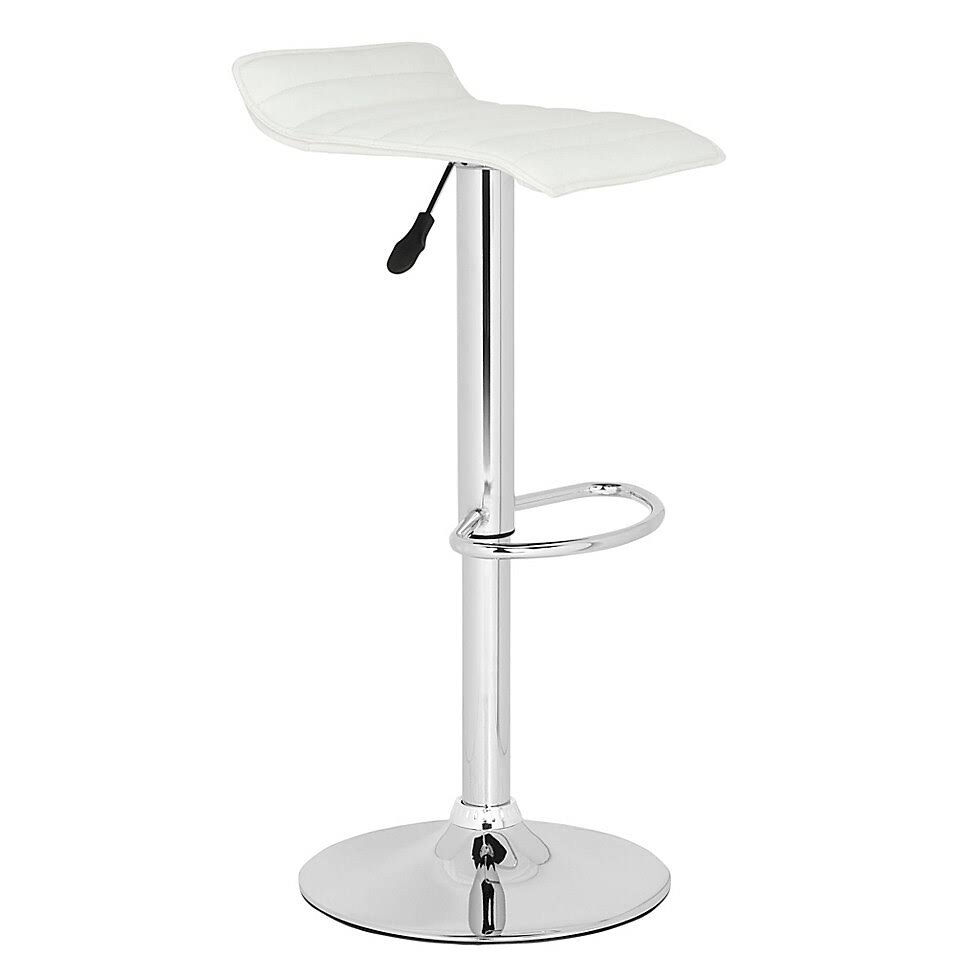 White Swivel Bar Stool N679