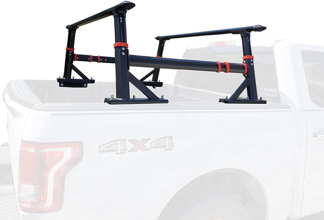 Truck Bed Racks Extendable Brackets All Aluminum Alloy Pickup Ladder Rack T47974