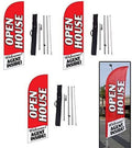 Red 8ft Feather Banner Flag Kit with Flag Poles L61586