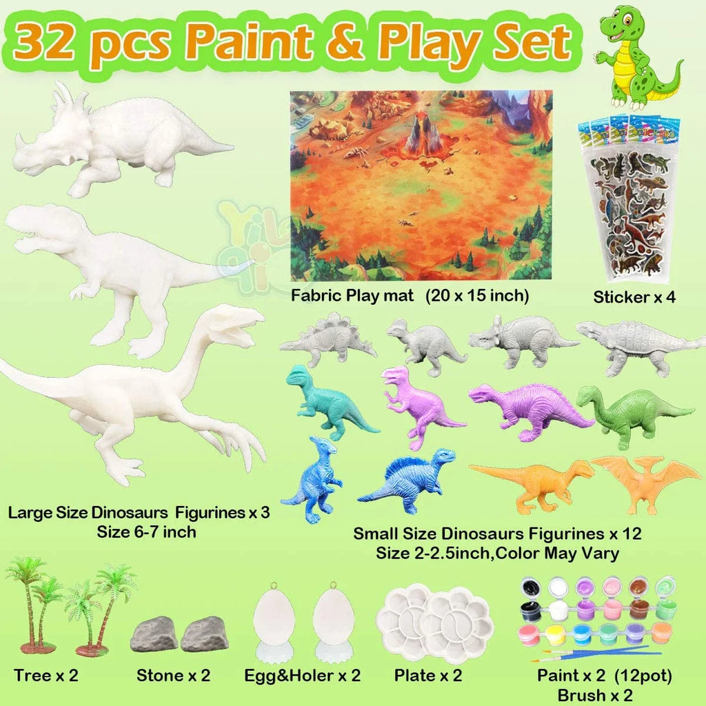 Kids Dinosaur Painting Kit with Play Mat O209232
