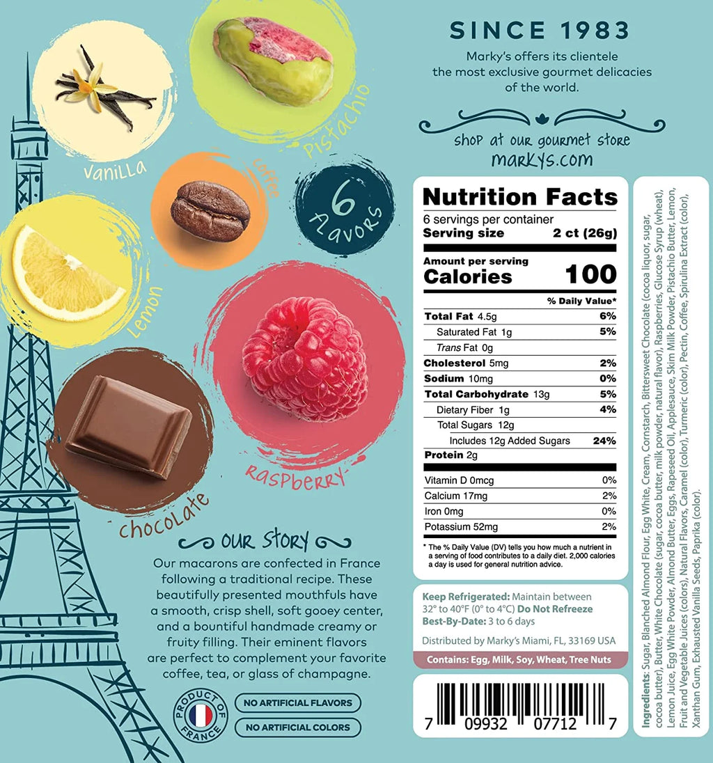 12 PCS Assorted Macarons D762