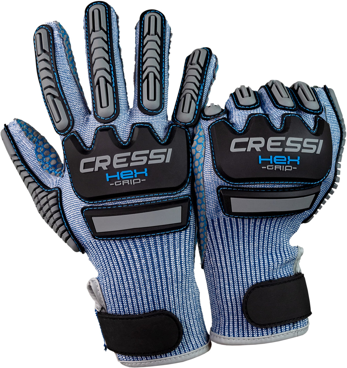 Blue Medium Hex Grip Gloves N318909