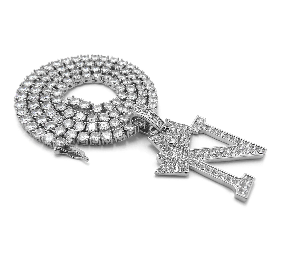 Silver Ice CZ Tennis Chain Necklace W332
