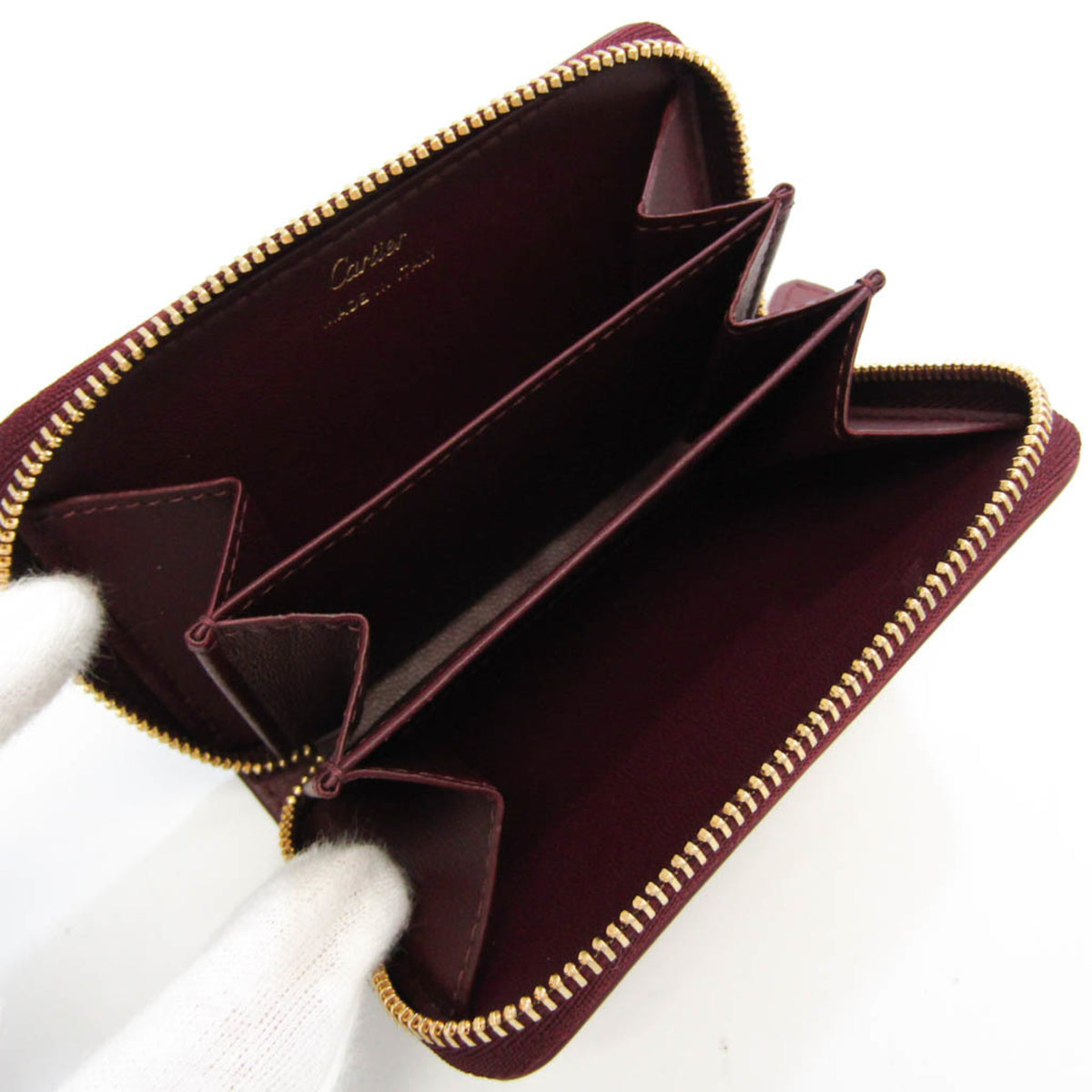 Burgundy Leather Card Wallet A996476