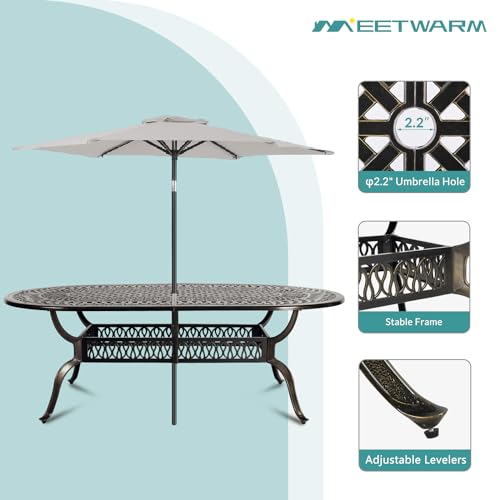 9-Piece Cast Aluminum Outdoor Dining Set with 8 Chairs and Oval Table G231787