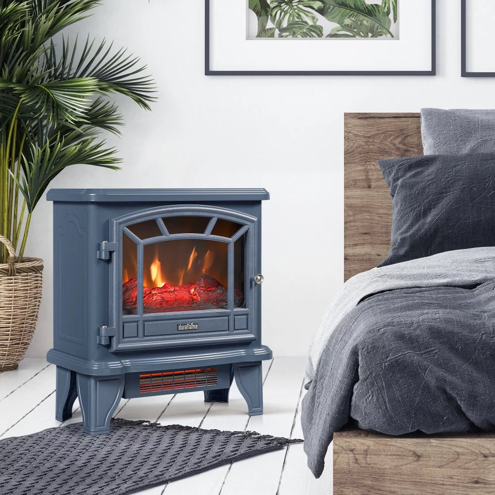 Blue Infrared Quartz Electric Fireplace Stove Heater E66756