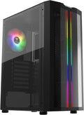 ATX Mid Tower Gaming PC Case with Tempered Glass and 120mm ARGB Fans Y70929