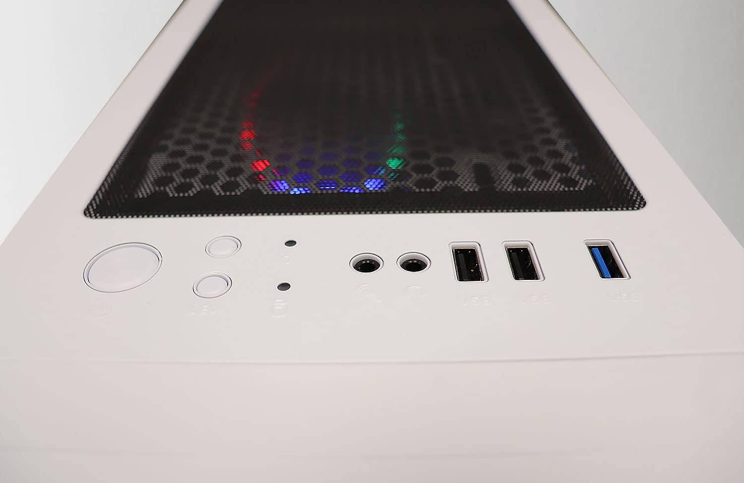 White Intel Core i7 AMD RX 580 8GB 16GB RAM 1TB NVMe SSD Desktop Computer Tower X2700