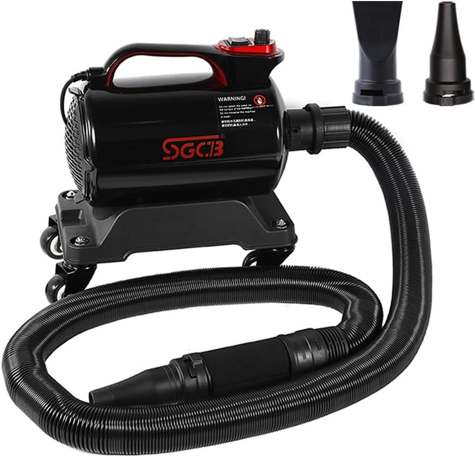 5.0HP Double Mode High Velocity Car Dryer Blower with Caster Base & 16.4 Ft Flexible Hose R53616