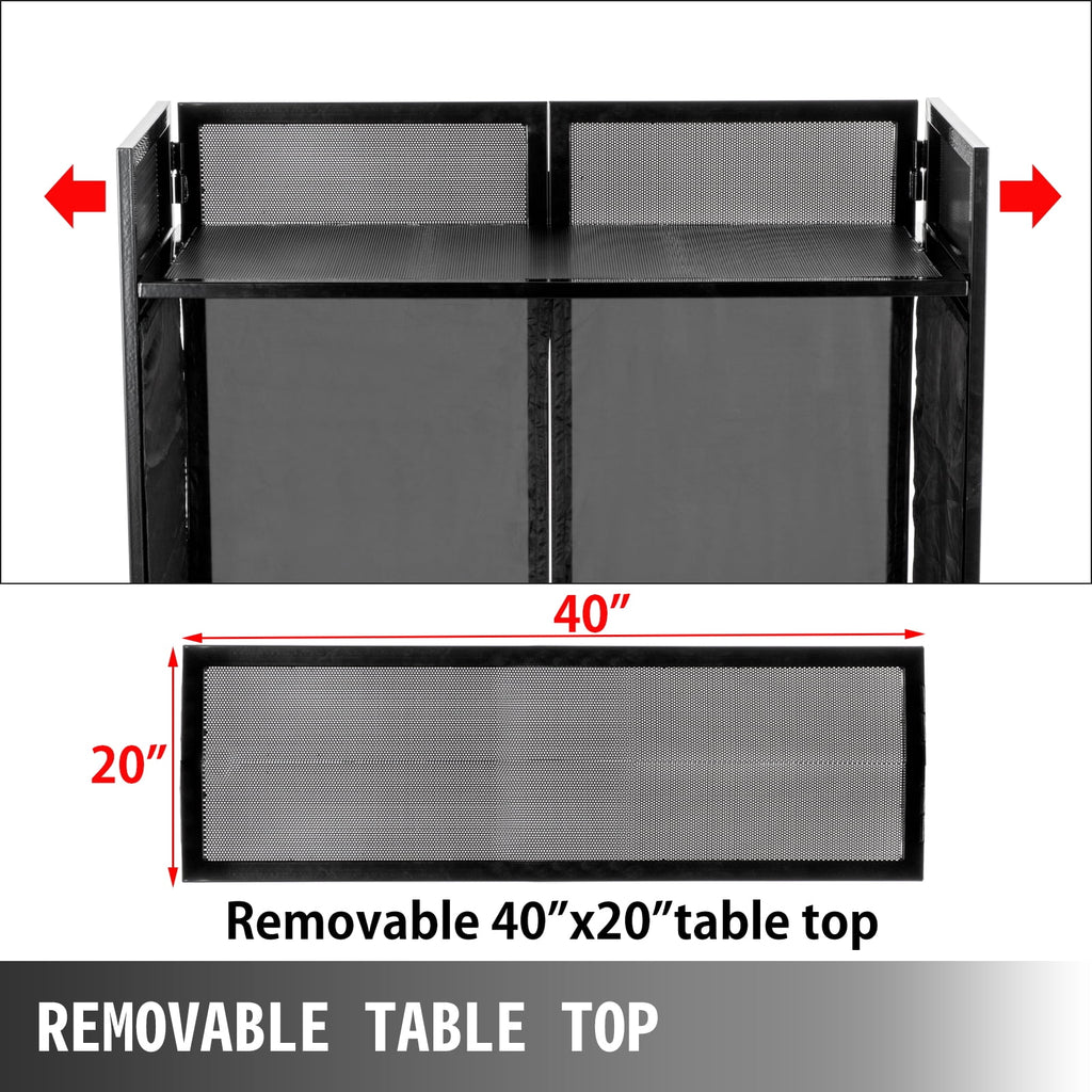DJ Facade Flat Table Top with White & Black Scrim U62619