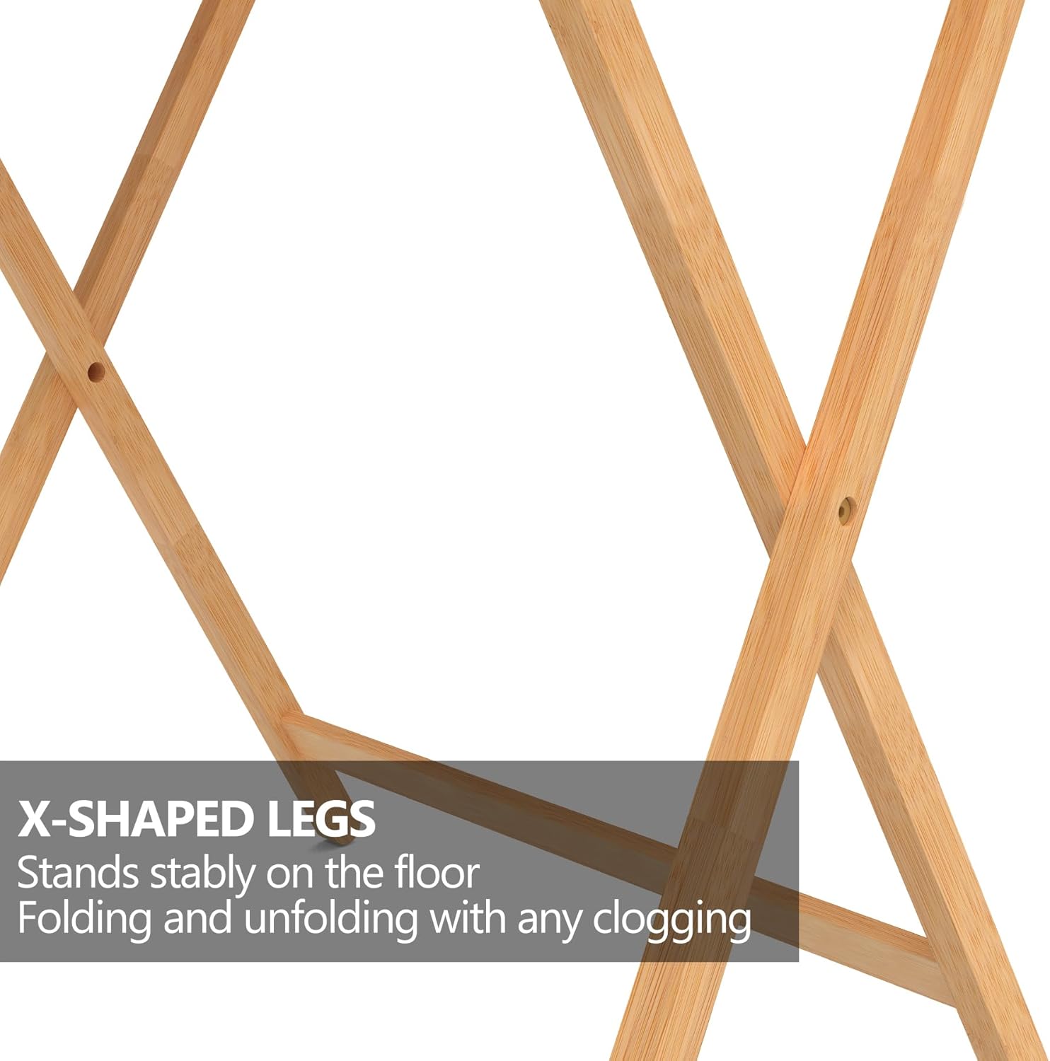 Folding TV Tray Table Set of 2, Bamboo M595112