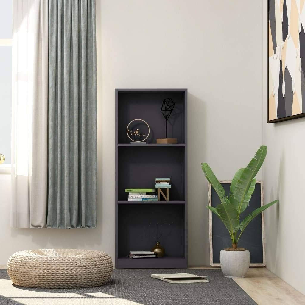 5-Tier Chipboard Book Cabinet Concrete Gray N155153