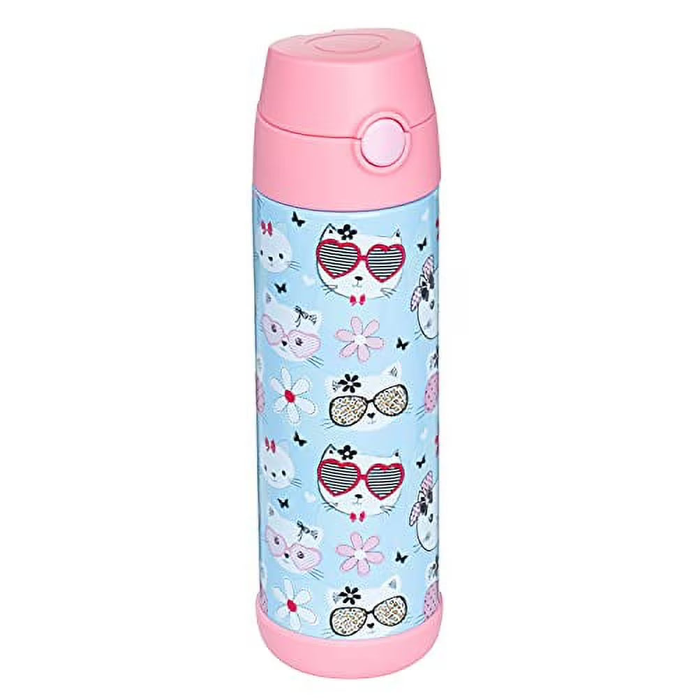 17oz Insulated Stainless Steel Kids Water Bottle with Straw J14912