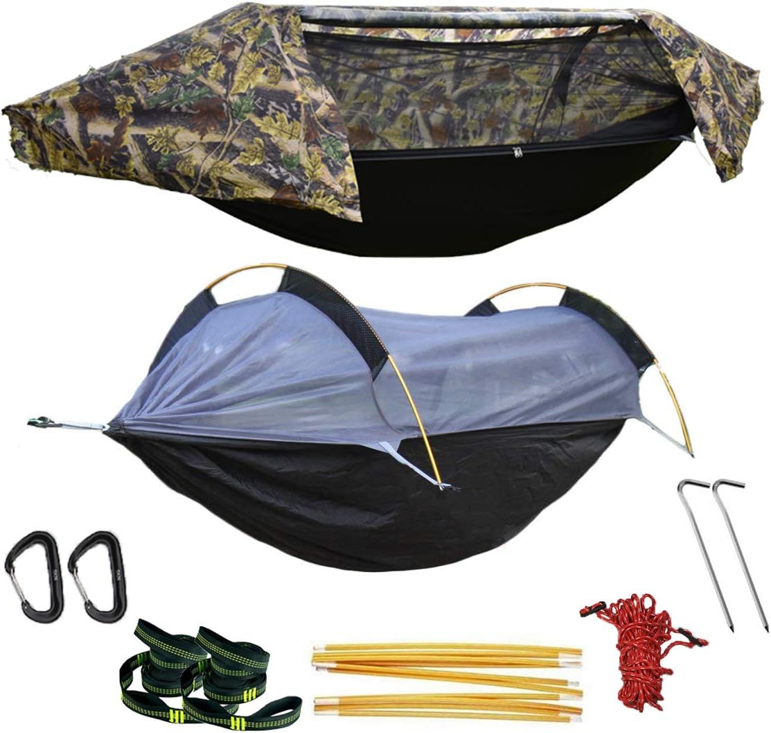Camping Hammock with Net and Rainfly Cover L383