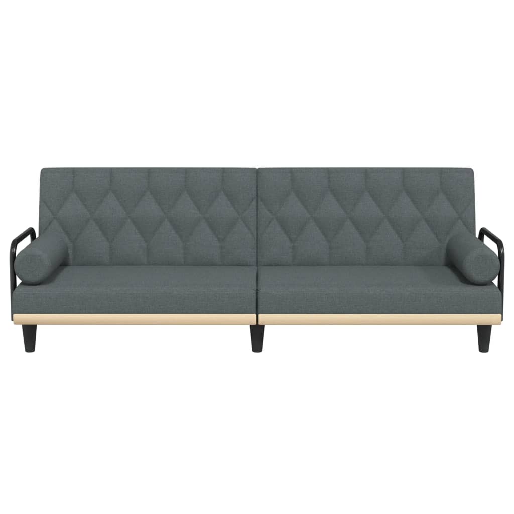 Dark Gray Fabric Sofa Bed with Armrests T941