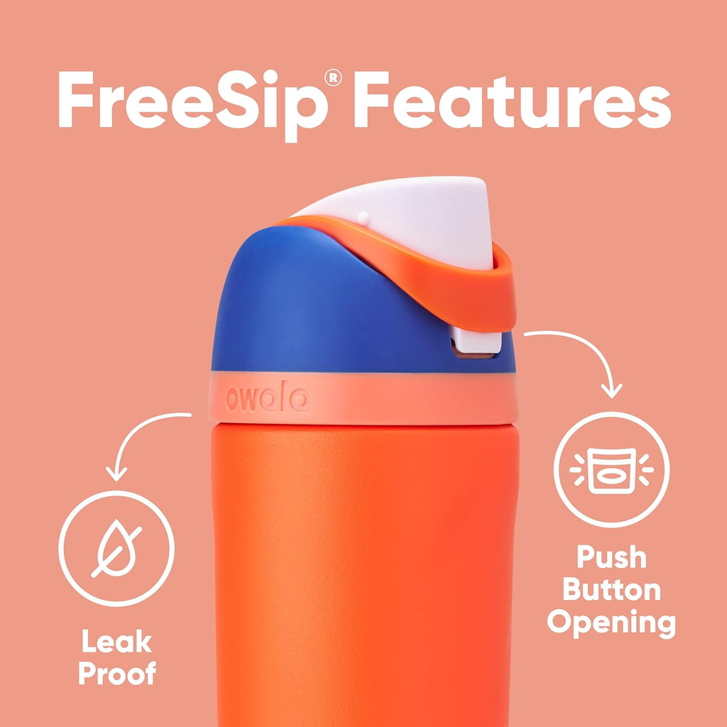 16 oz Insulated Stainless Steel Water Bottle with Straw and Push-Button Lid Z788
