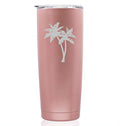 Rose Gold Double Wall Vacuum Insulated Stainless Steel Tumbler Travel Mug (Skinny 20 oz) K4813