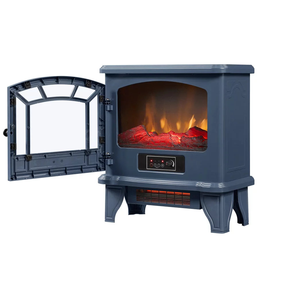 Blue Infrared Quartz Electric Fireplace Stove Heater E66756