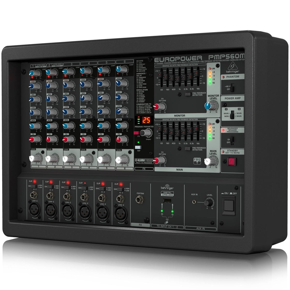 500W 6 Channel Powered Mixer J73266