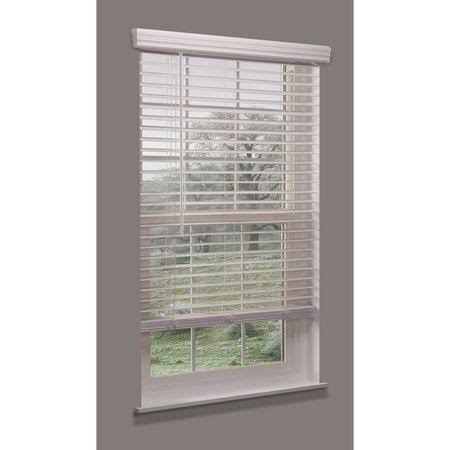 Cordless Faux Wood Blind, White, 22-1/2x22w C148