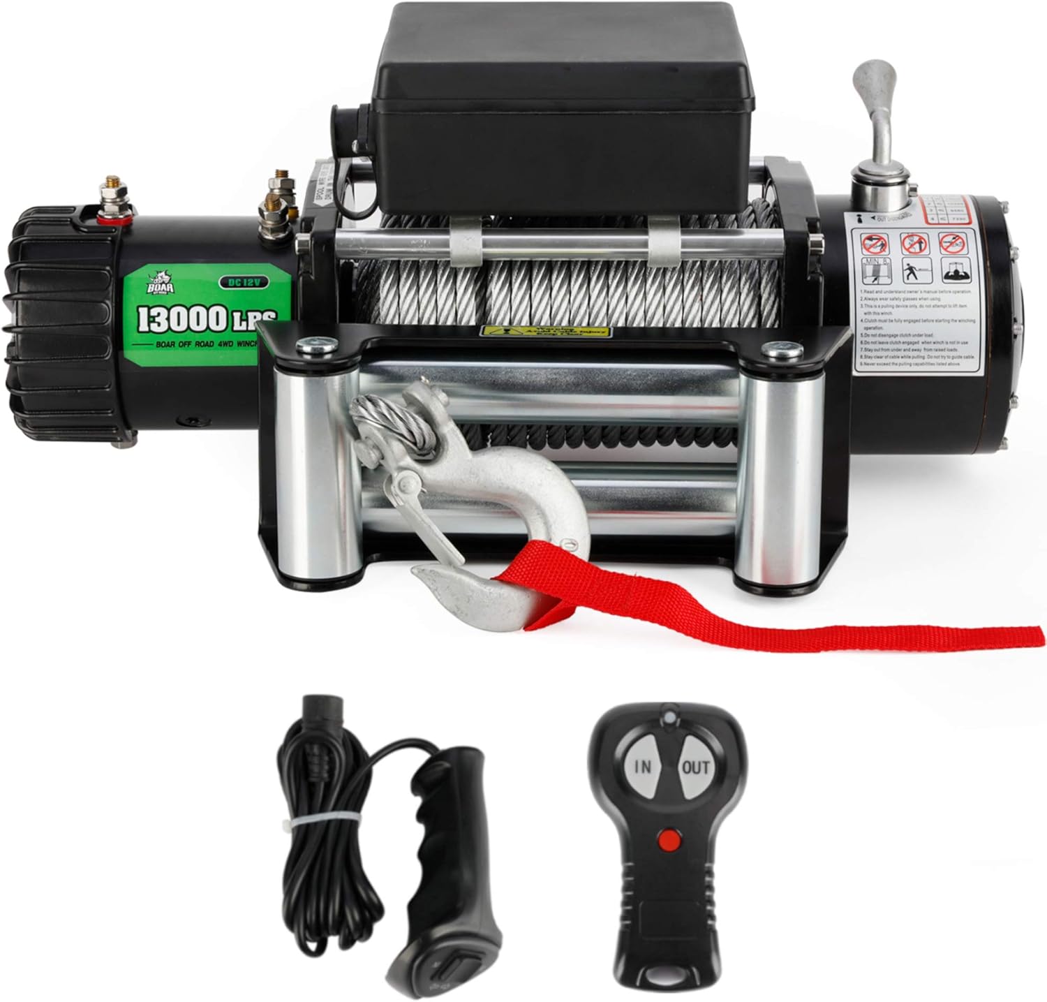 4500-lb. Electric Winch Kit with Synthetic Rope and Hawse Fairlead E98066