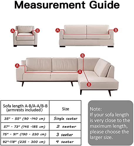 Stretch Sofa Covers Printed Universal Couch Covers Soft Durable Furniture Protector 4 Seater N47513