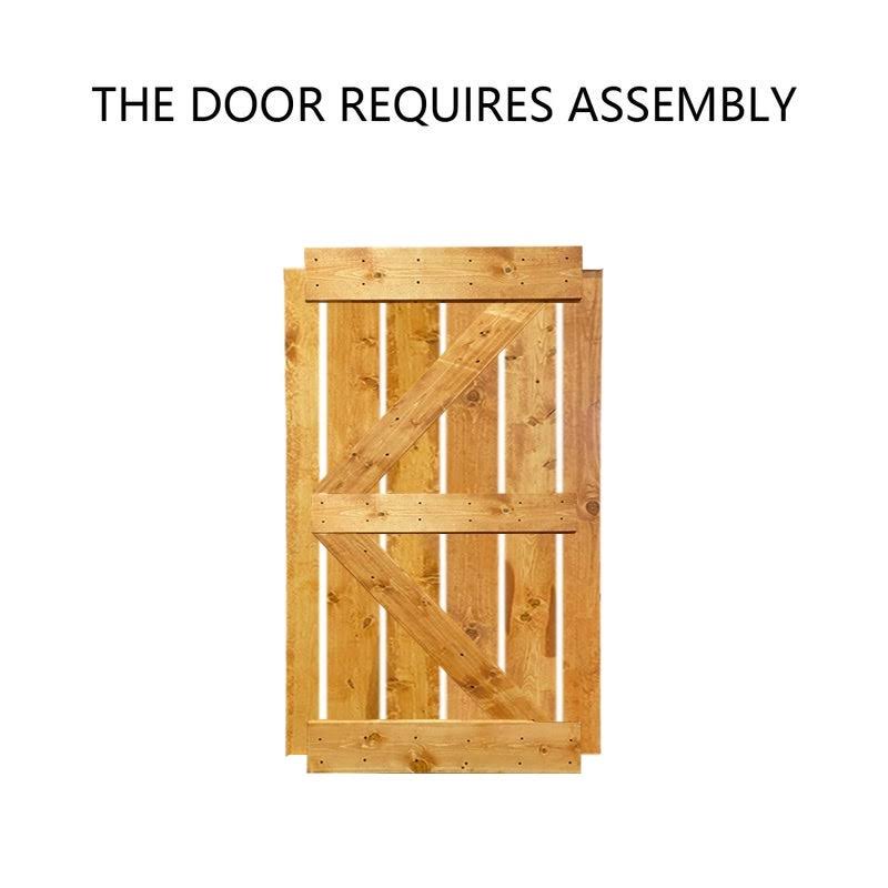 Red Walnut Barn Door with Hardware Kit F8089