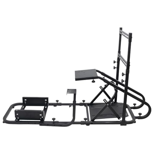 Racing Simulator Cockpit with Monitor Mount and Bucket Seat U58648