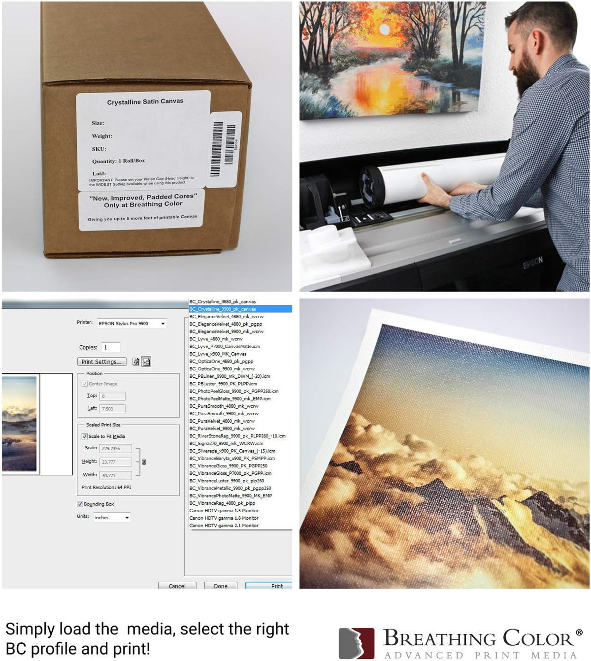 Crystalline Satin Bright White Poly-Cotton Inkjet Canvas 17in x 22in 25 Sheets F814