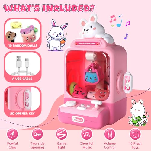 Mini Electronic Arcade Claw Machine with Lights Sound S11134