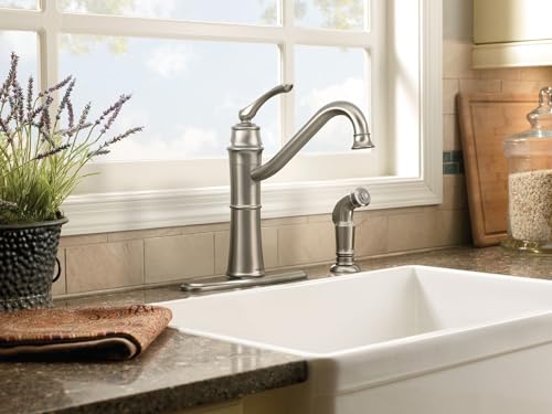Mediterranean Bronze High-Arc Kitchen Faucet with Side Spray B292