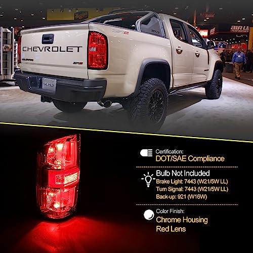 Red Clear Lens Tail Light Assembly for Chevy Colorado P79163