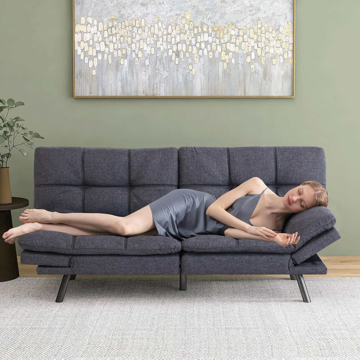Gray Futon Bed Sofa A68365