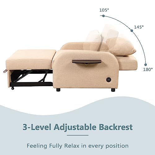 Teal 3-in-1 Single Sofa Bed Sleeper Chair P3513