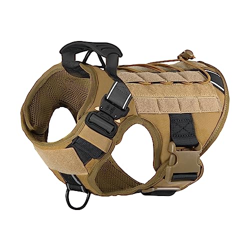 Black Heavy Duty Tactical Dog Harness with Handle K4448