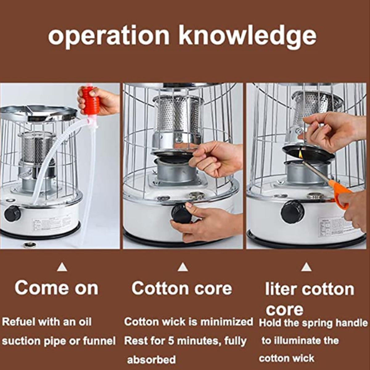 Portable Kerosene Heater with Adjustable Handle, 6L Q451676