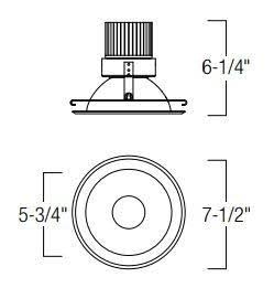 6 inch Bronze Reflector, 1250lm, 3000K J272