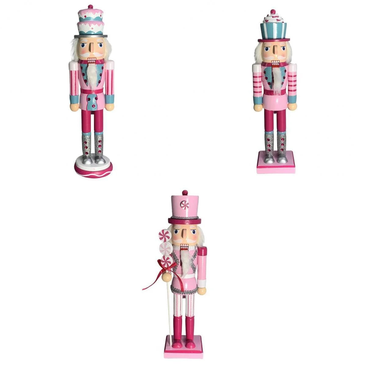 35cm Wood Standing Nutcracker Soldier Figures Model Doll U45404
