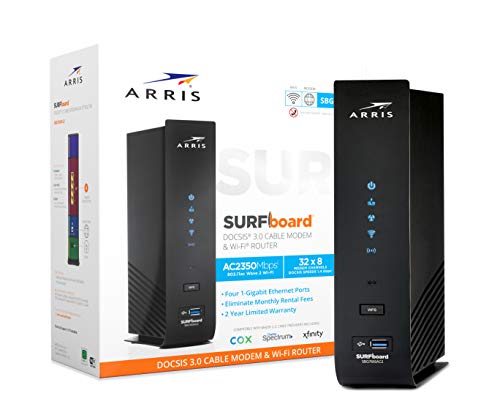 Cable Modem & Wi-Fi Router, Four 1 Gbps Ports, 800 Mbps Max Internet Speeds F819