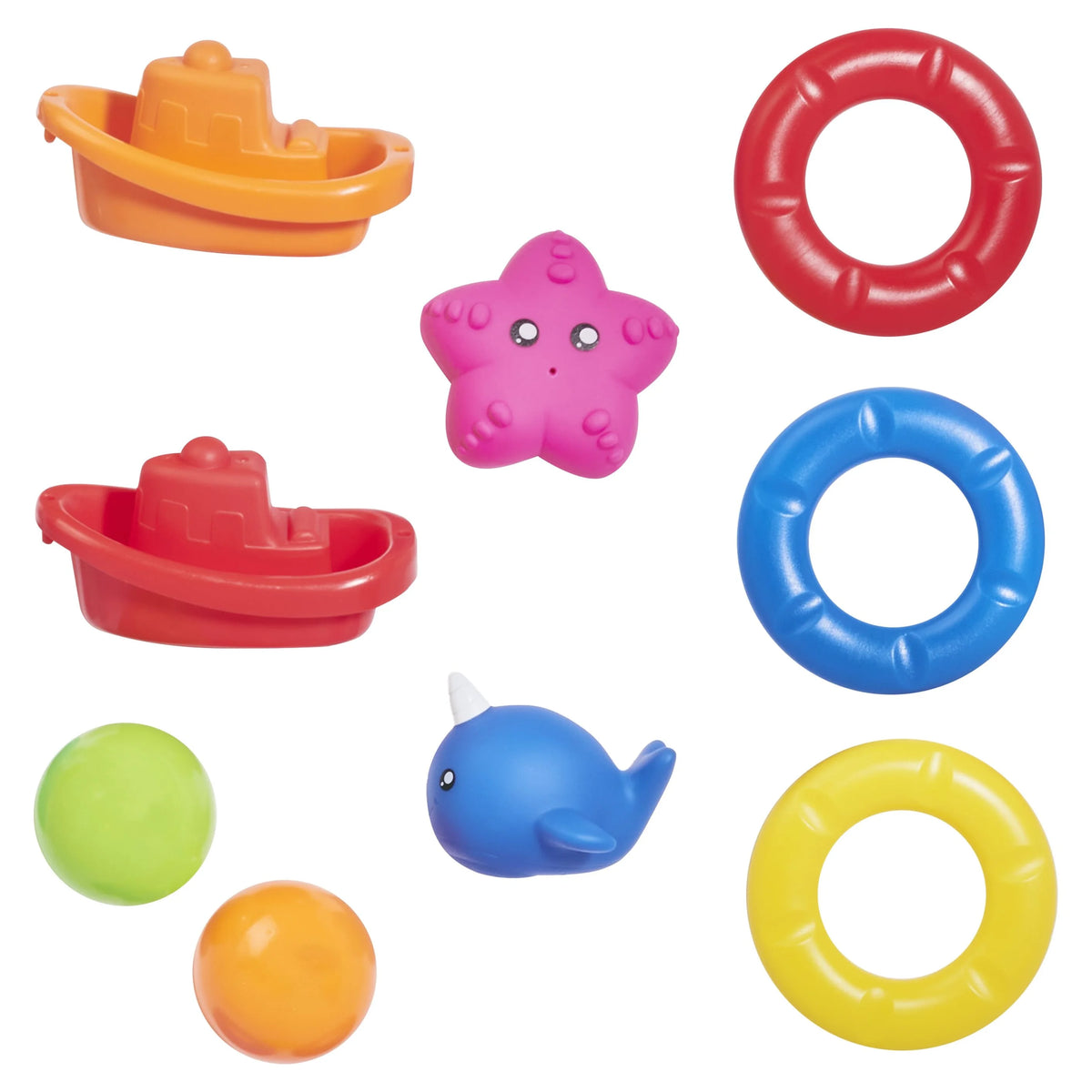 Bath Activity Toy Set, Narwhal Theme, 10 Pieces X743