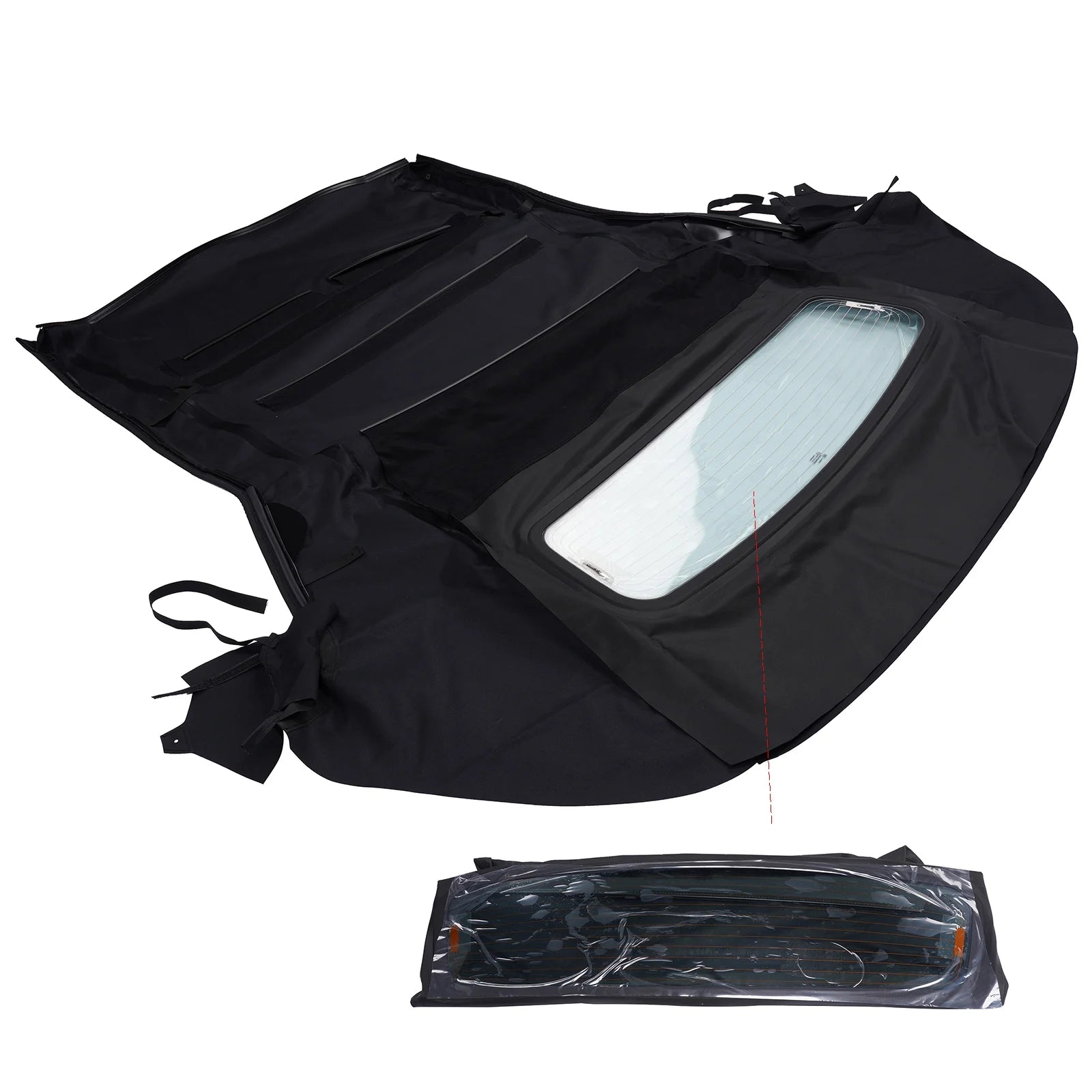 Black Convertible Top with Heated Glass Window B915