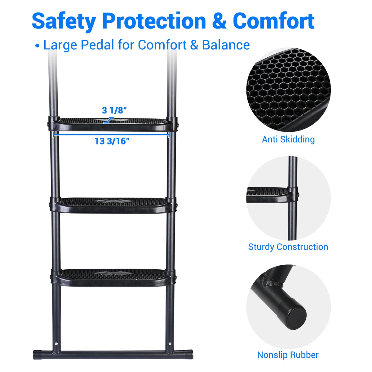 3 Step Trampoline Ladder with Shoe Bag A973