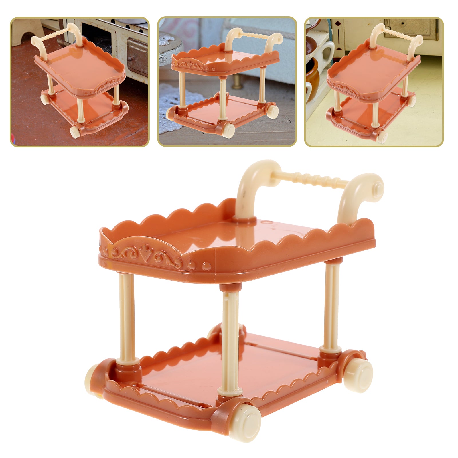 Tabletop Miniature Kitchen Cart S4323