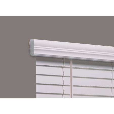 Cordless Faux Wood Blind, White, 22-1/2x22w C148