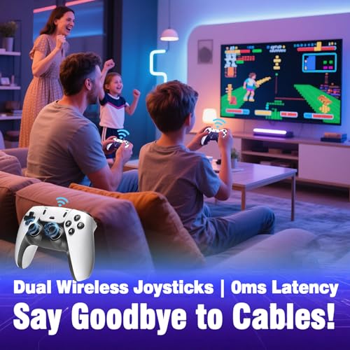 Retro Gaming Console with 40000+ Games, Dual 2.4G Controllers (64G) Q4059