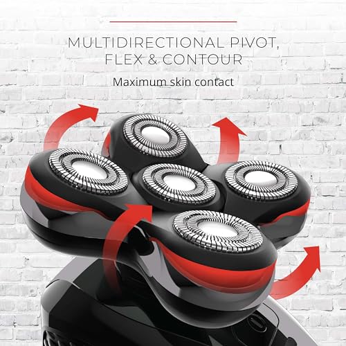 Black Cordless Waterproof Head Shaver R3217