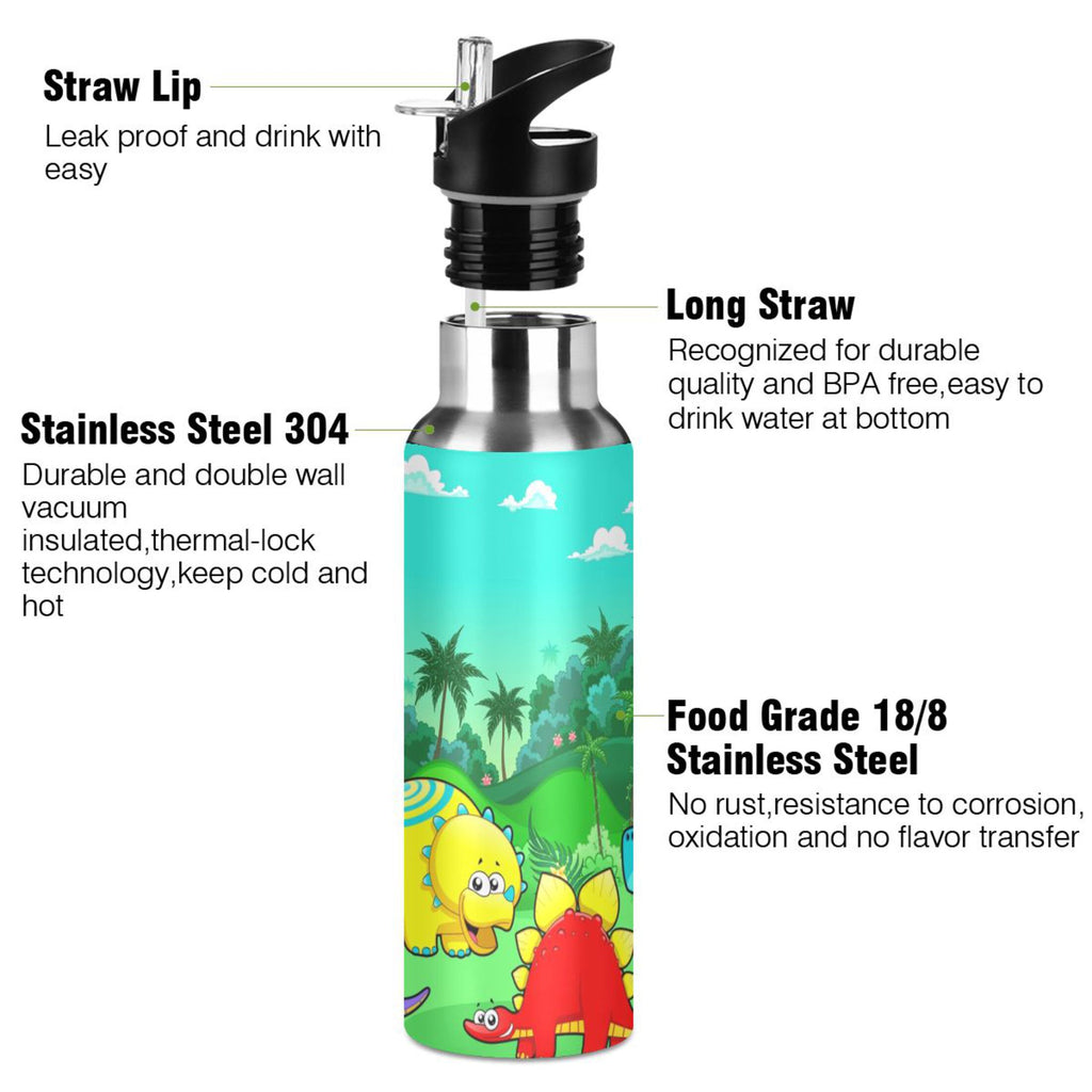 Stainless Steel Vacuum Insulated Water Bottle with Straw Lid 20 OZ G4439