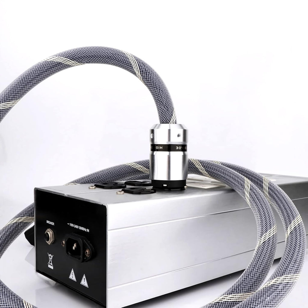 12AWG Oxygen Free Copper US AC Power Cord with Rhodium Plated Plug, 125V/15A, 5.0Ft V271528