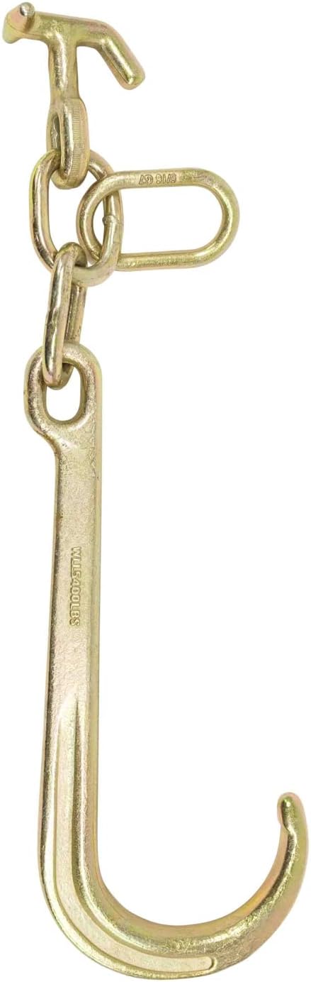 15" G70 J Hook with T-J Hooks and Enlarged Link, 5,400 lbs WLL, 4 Pack A55305