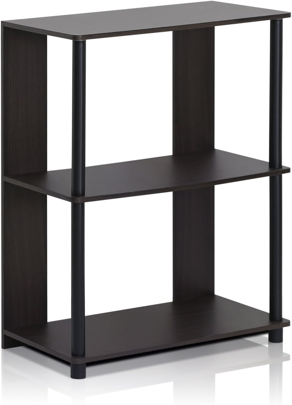 3-Tier Bookcase with Stainless Steel Tubes O88203